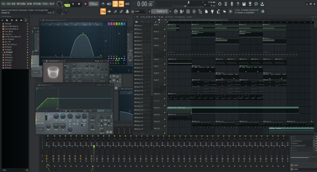 My DAW (FL Studio) showing off the song Sparse and Varst- Trailer Version