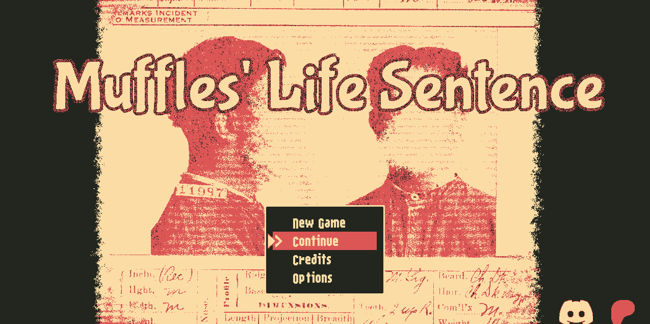 Placeholder title screen for Muffles' Life Sentence